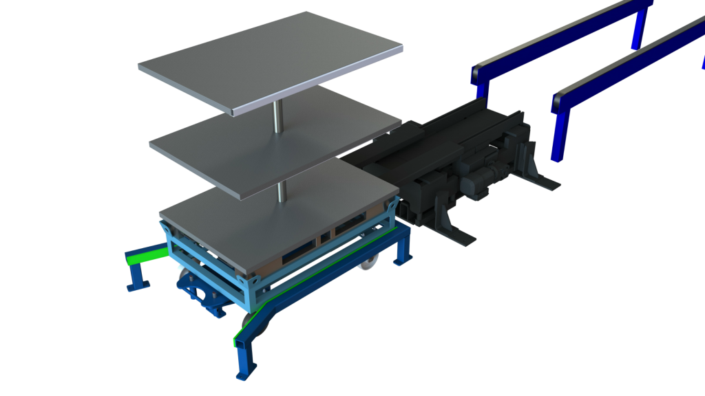 Deviating Pallet Systems for automated trolley loading and unloading - SHT | Krane ...
